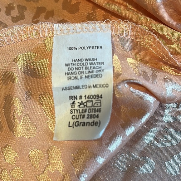 Women’s See You Monday Pink Animal Print Slip Dress Size Large - Picture 10 of 10